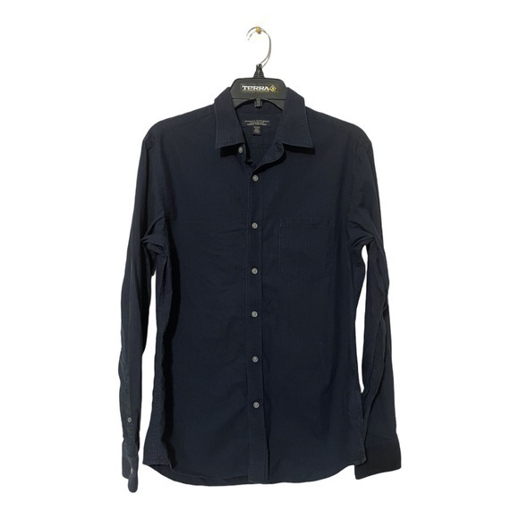 Banana Republic Other - Banana Republic Mens Soft Wash Long Sleeve Navy Blue Button Up Shirt Size Small